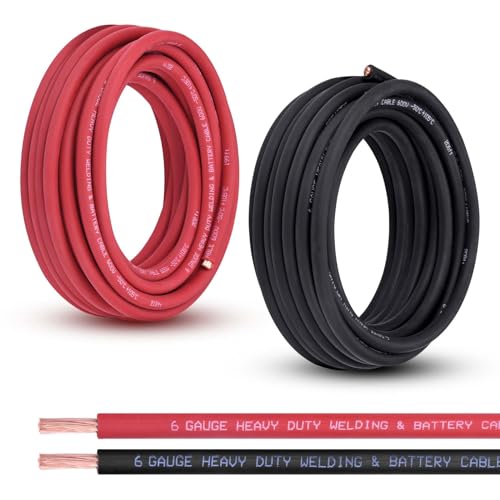30m 6 AWG Gauge Red Copper Wire