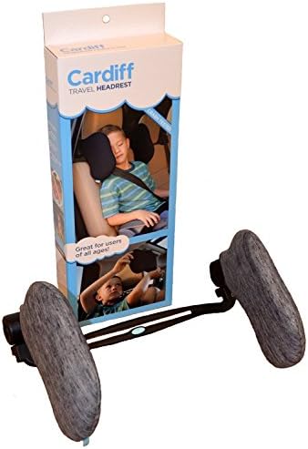 Cardiff Travel Headrest (Gray) The Best Neck Support Solution for Kids and Adults. Patented Product.