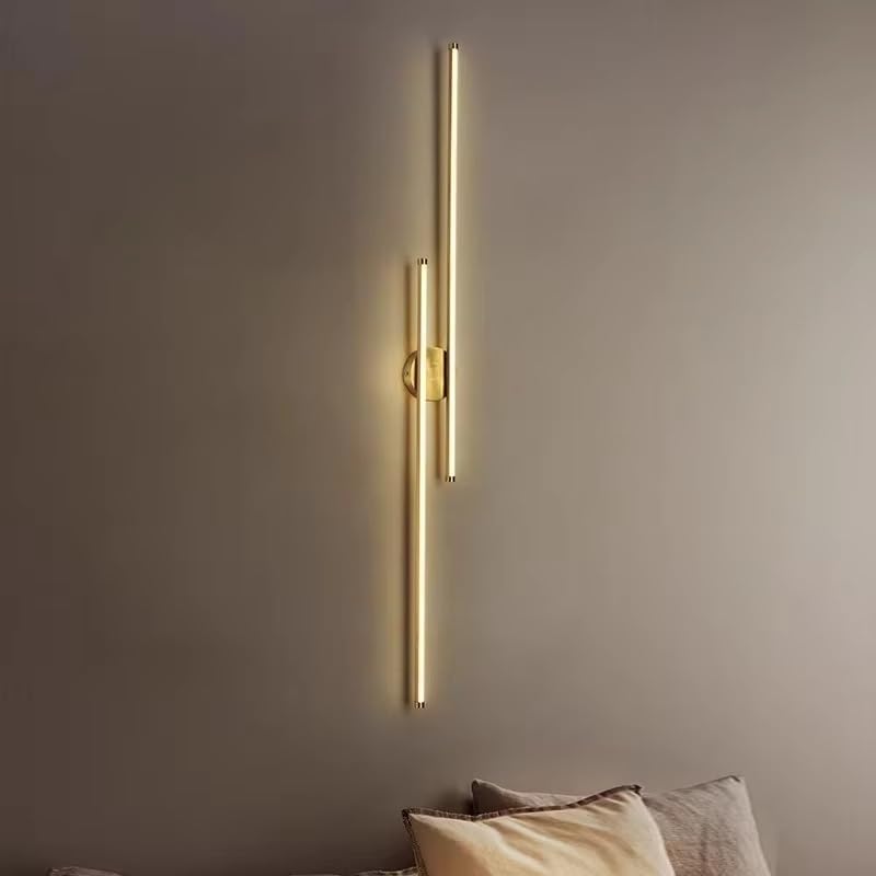 Copper Living Room wall lamp Modern and Extremely Simple Long Strip Light Luxury…