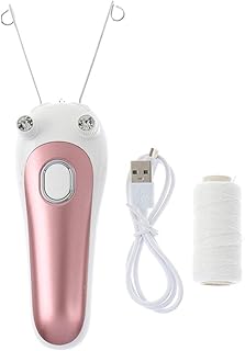 Removedor elétrico de pelos faciais e fio de algodão depilador de beleza feminino, depilador elétrico sem fio para depilação facial recarregável removedor de pelos faciais, depilador de fios de algodão, remoção de pelos corporais