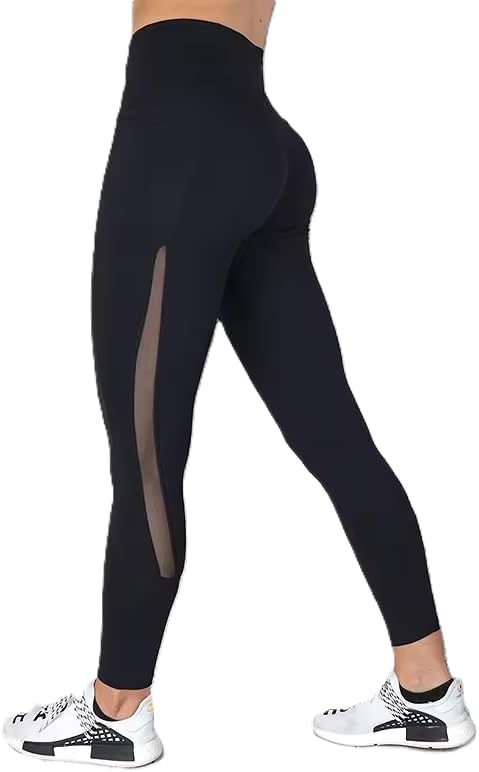 Women’s Leggings with Pockets and Side Mesh Panels