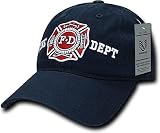 Rapiddominance Fire Dept Relaxed Cotton Caps, Navy