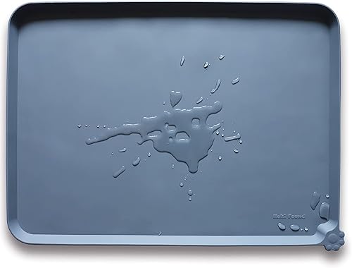 Hoki Found - Bandeja de silicona para mascotas, tamaño XXL, antideslizante, a prueba de agua, para tazones, para agua y alimento, para comederos