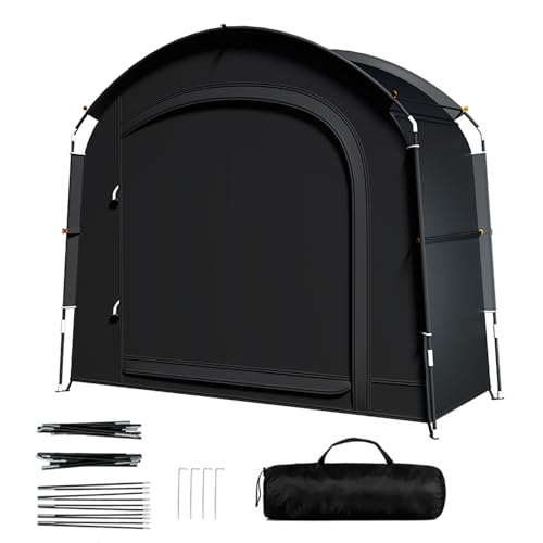 TOOSOAR Abri Velo Exterieur 200X165X80cm,Tente de Rangement pour Vélos pour 2-3 Vélos,Imperméable &Anti-UV