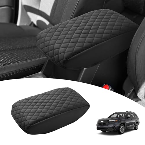 Shademax Custom for 2025 Subaru Forester Center Console Cover Armrest Cover for Subaru Forester Accessories Arm Rest Cushion Pad Leather Middle Console Cover Armrest Seat Box Protector (NOT Fit 2026)