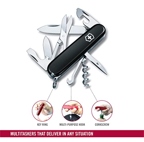Victorinox Taschenmesser Climber (14 Funktionen, grosse Klinge, Kapselheber, Korkenzieher, Schere, Schraubendreher)