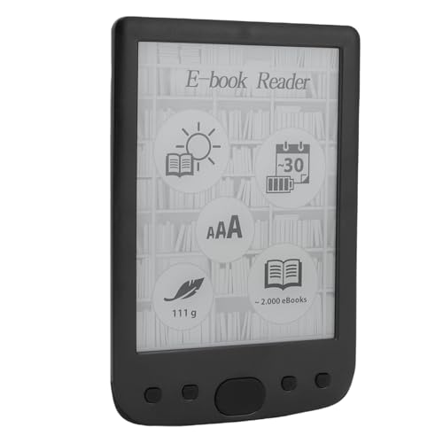 6 Inch EBook Reader, 800x600 Touchscreen Electronic Book Readers, Ink Screen Reader with Protective Case, 2500mAh Battery, Eye Friendly (16GB)