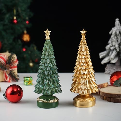 Figura de árbol de resina resistente y elegante con acabados de alta calidad 6