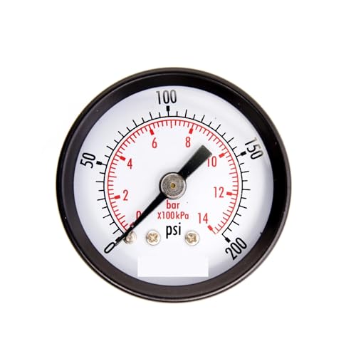 Manomètre de pression 0-200 PSI avec raccord axial pour compresseur