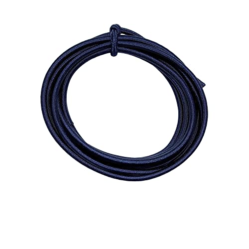 Sgt Knots Marine Grade Shock Cord - 100% Stretch, Dacron Polyester Bungee For Diy Projects, Tie Downs, Elastic Cord, Commercial Uses | 3/16 Inch X 100 Feet, Midnight Blue #TOP1