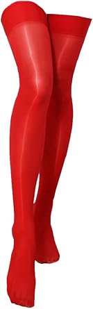 Long-Perfect Ultra Shimmery Thigh High Stockings Shiny Sheer Tights Pantyhose 8 Denier
