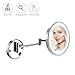 Produktbild NMRCP Schminkspiegel Wandmontage, Kosmetikspiegel LED Beleuchtet mit 5X Vergrößerung Make-up Spiegel 180° Schwenkbar Faltbar Wandmontage für Badezimmer,DirectWire