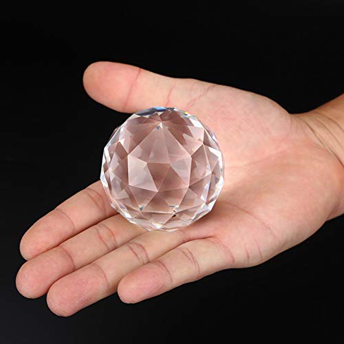 Tnfeeon Glass Ball, 60/80mm Decorative Prisms Crystal Ball Glass Ornaments Photography Home Office Decor Gift(60mm/2.36inch) - Image 2