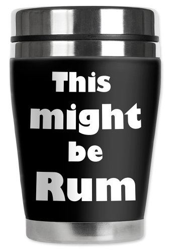 Mugzie Brand 10-Ounce"Mini" Travel Mug With Insulated Wetsuit Cover - Might Be Rum #TOP7