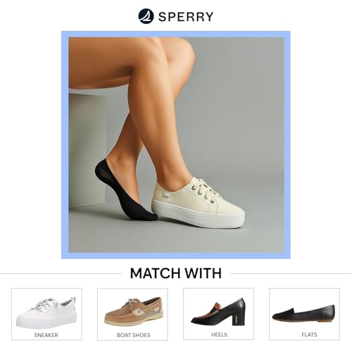 Sperry Women's Microfiber No Show Socks-3 Pair Pack-Lightweight Casual Micro Liners3