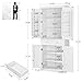 FGNTWP 72” Pantry Cabinet, Kitchen Pantry Cabinet with 6 Doors Shelves & 1 Drawer, Kitchen Cabinets with 4 Door for Dinging Room, Living Room, White