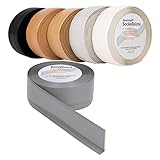 Sockelleiste Oslo - 50 x 15 mm - Knickleiste individuell zuschneidbar - Selbstklebende Rückseite - Weichsockelleiste aus PVC (Länge: 15 Meter, Grau)