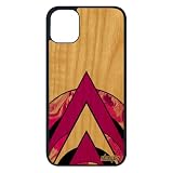 utaupia - Cover in marmo per Apple iPhone 11 Pro Max, in legno, silicone, motivo: 128 GB, colore: Nero