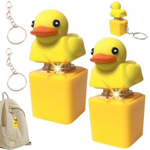 Hbsfbh Duck Quacking Keychain Fidget Spielzeug 2 Stück