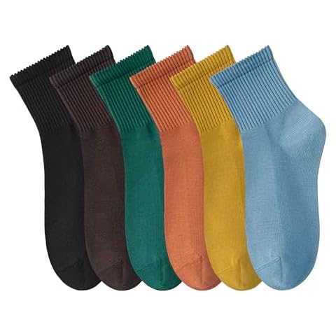 MAGIARTE Women's Mini Crew Cotton Socks 6-Pack Cover