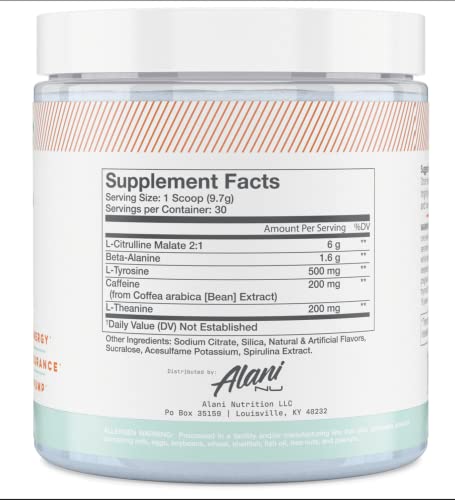 Alani Nu Pre Workout Supplement Powder For Energy, Endurance & Pump | Sugar Free | 200Mg Caffeine | Formulated With Amino Acids Like L-Theanine To Prevent Crashing | Breezeberry, 30 Servings #TOP2