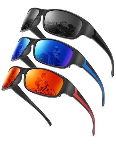 KALIYADI Polarized Sunglasses-for-Men Sports Sunglasses: Mens Sun Glasses with UV400 for Running Fishing Golf