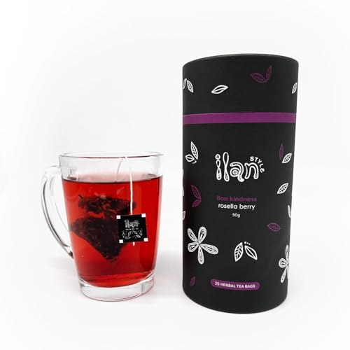 Ilan Kindness Rosella Berry Herbal Tea – 25 Pyramid Tea Bags | Indigenous Owned, Caffeine-Free, Vegan, Gluten-Free, Eco-Friendly, Made in Australia
