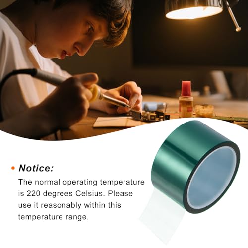 Image of HARFINGTON Heat Tape High Temperature Heat Resistant Tape 50mmx33m(108ft) Sublimation Thermal Heat Transfer Tape for Sublimation Press No Residue, Green