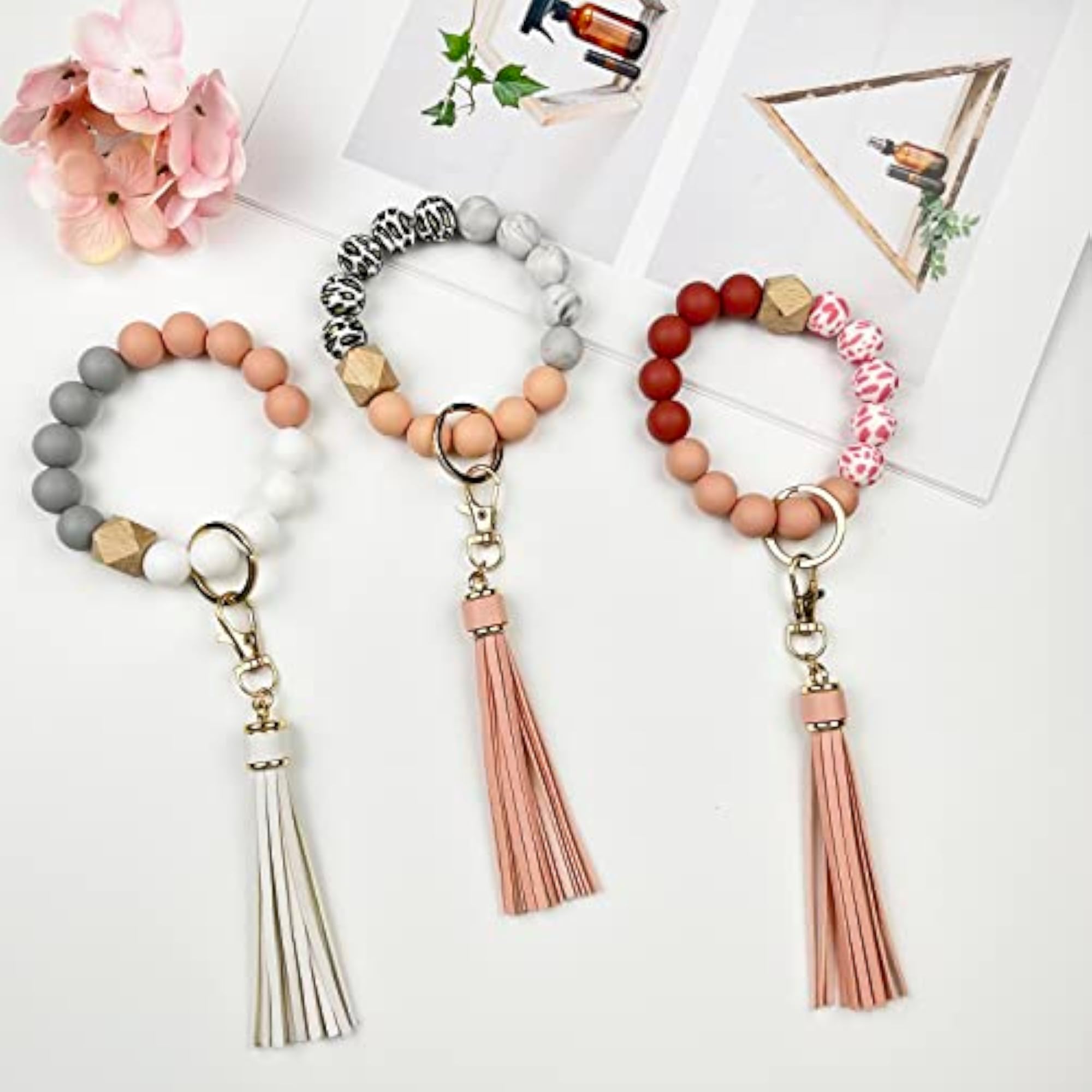 100pcs Silicone Beads for Keychain Making