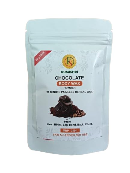 See full amazon price history chart for KUMISHRI women Herbal Chocolate Facial Wax Powder 50 Gram, 20 min Painless Natural Face, Hair Removal Waxing Powder, Easy to use at home, No chemicals, No Irritation, No Skin rashes, Get 30 Gram Free KUMISHRI women Herbal Chocolate Facial Wax Powder 50 Gram, 20 min Painless Natural Face, Hair Removal Waxing Powder, Easy to use at home, No chemicals, No Irritation, No Skin rashes, Get 30 Gram Free (B0D38BPPVK) Amazon Price History, Amazon Price Tracker