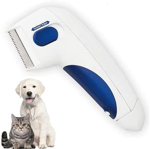 Pente Elétrico Antipulgas para Cães, Gatos e Pets | Remove Pulgas, Piolhos e Lêndeas com Eficiência