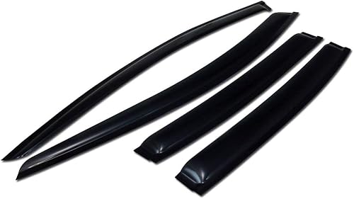 Viseras de ventilación para deflector de ventana 2008-2012 compatibles con Chevy Malibu  Humo oscuro delantero trasero protector solar  lluvia
