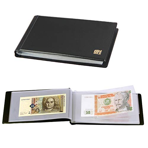 MUDOR Album de collection de billets du monde en polyuréthane de qualité supérieure, 90