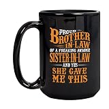 SeeCrab Proud Brother-In-Law Of Awesome Sister-In-Law Coffee Mug | Brother In Law Mug Gift Idea For