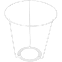 WOONEKY Iron Wire Lampshade Frame Socket with Hollow Cage Design for DIY Lighting Projects Wear-Resistant Coated Metal Lamp Shade Frame Compatible with Table Desk and Wall Lamps