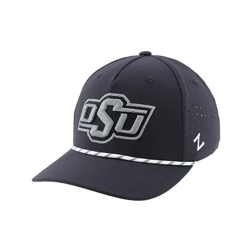 Oklahoma State Cowboys NCAA Officially Licensed Rope Hat Snapback Performance Black