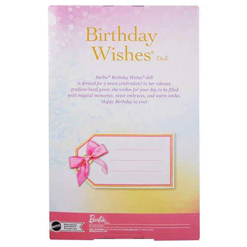 Muñeca Barbie Birthday Wishes con Vestido Arcoíris miniatura 6