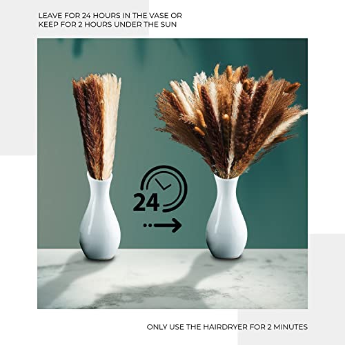 Pampas Grass 100 Pcs 17 Inches, Artificial Flowers, Faux Pampas Grass For Rustic Farmhouse Decor, Flowers For Decoration #TOP5