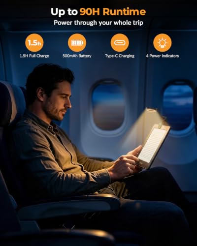 Book Light for Night Reading in Bed: Rechargeable Clip On Reading Light - image 6