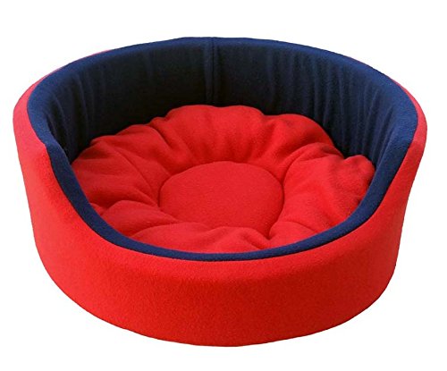 Image of Fluffy's Polyester Luxurious Both Side Soft Dog /Cat Bed (Red, Large)