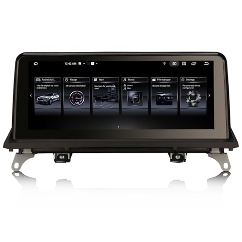 Erisin 10.25 8-Core Android 13 4GB+64GB Radio Coche Estéreo Navegación de Automóvil para BMW X5 E70 X6 E71 Sistema CIC Apoyo Bluetooth 5.0 Wireless CarPlay Android Auto Canbus IPS WiFi iDrive OEM