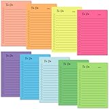 9 Blöcken To Do Liste Linierte, 450 Blätter Haftnotizen Sticky Notes Klebende Notizzettel Karteikarten für Notizen Erinnerungen Markierung (10x15cm)