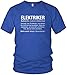 Produktbild Elektriker Wikipedia - Job Spruch Motto Beruf Geschenk Motiv - Herren T-Shirt und Männer Tshirt, Größe:M, Farbe:Royal Blau