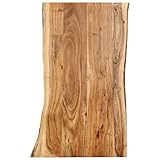 Die Tischplatte ist aus einem Baumstamm gefertigt und verfügt über eine natürliche Holzkante, welche die Schönheit des Holzes unterstreicht.Jede unserer Tischplatten ist ein Unikat