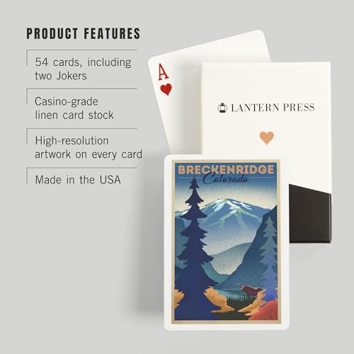 Baraja de cartas Poker Breckenridge Colorado 52 naipes miniatura 3