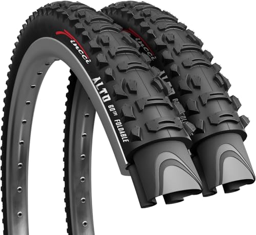 Fincci Paar 26 x 1,95 Zoll 50-559 Faltbar 60 TPI Reifen für MTB Mountain...