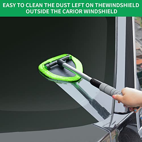 X Xindell XD-WIPER Xindell Windshield Cleaner Tool - Portable Car Interior Cleaning Kit With Extendable Handle, 4 Microfiber Towel Pads, Auto Glass Wiper thumb #1