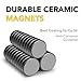 TRYMAG Small 18x5mm Ceramic Magnets for Crafts with Adhesive Backing, 150Pcs Round Disc Flat Circle, Ferrite Industrial Magnets for Button, Hobbies, School, DIY-0.78