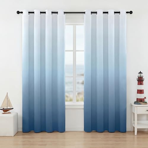 Blue Ombre Blackout Curtains