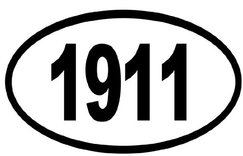 StickerJOE 1911 Decal Gun 2nd Amendment 5.5